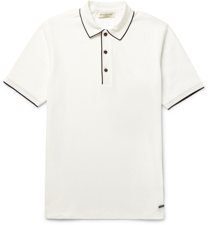 burberry slim fit polo