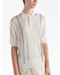 Prada Cable Knit Polo Shirt