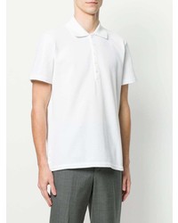 Thom Browne Center Back Stripe Relaxed Fit Short Sleeve Pique Polo
