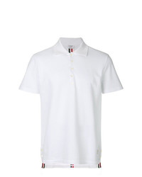 Thom Browne Center Back Stripe Relaxed Fit Short Sleeve Pique Polo