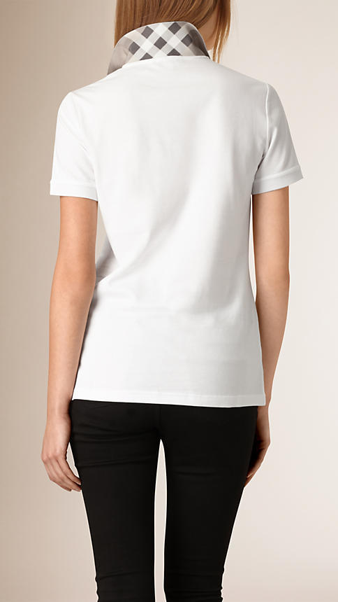 Check-Trimmed Cotton-Piqué Polo Shirt