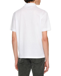 Alexander McQueen Classic Polo Shirt With Skull White