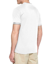 Lacoste Contrast Collar Cuff Polo Shirt White