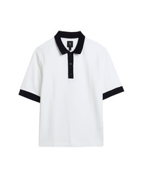 River Island Contrast Cotton Polo In White At Nordstrom