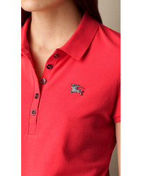 burberry polo shirt womens red