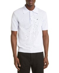 Raf Simons Cotton Sweater Polo In Light Blue At Nordstrom