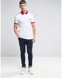 Fred Perry England Polo Shirt In White