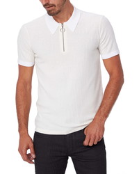 Paige Ethan Quarter Zip Ribbed Polo