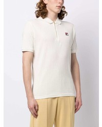 Fila Front Zip Ribbed Knit Polo Shirt