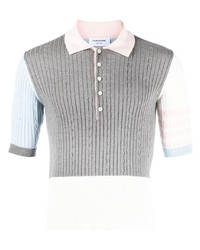 Thom Browne Funmix Cable Knit Polo Top