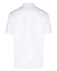 Hugo Half Zip Cotton Blend Polo Shirt