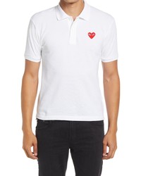 Comme Des Garcons Play Heart Logo Slim Fit Polo
