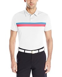 J. Lindeberg Jlindeberg Noah Slim Fit Tx Jersey Golf Polo Shirt White