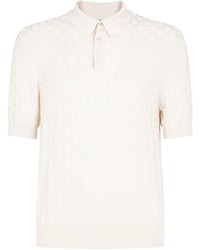 Dolce & Gabbana Jacquard Woven Silk Polo Shirt