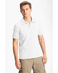 James Perse Sueded Jersey Polo White 0