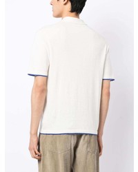 N.Peal Knitted Contrast Trim Polo Shirt