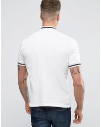 Fred Perry Laurel Wreath Reissues Polo Single Tipped M2 Pique In Whitenavy