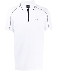 Armani Exchange Logo Detail Zipped Polo Shirt