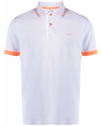 Sun 68 Logo Embroidered Cotton Polo Shirt