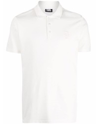 Karl Lagerfeld Logo Embroidered Cotton Polo Shirt