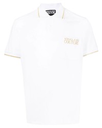 VERSACE JEANS COUTURE Logo Embroidered Cotton Polo Shirt