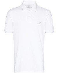 Brunello Cucinelli Logo Embroidered Short Sleeve Polo Shirt
