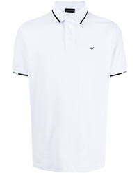Emporio Armani Logo Embroidered Short Sleeve Polo Shirt