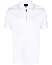 Giorgio Armani Logo Embroidered Zipped Polo Shirt