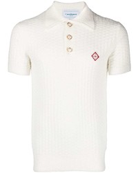 Casablanca Logo Patch Boucl Polo Shirt