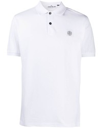 Stone Island Logo Patch Cotton Polo Shirt