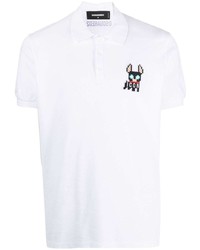 DSQUARED2 Logo Patch Cotton Polo Shirt