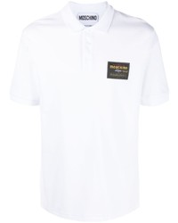 Moschino Logo Patch Cotton Polo Shirt