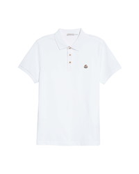 Moncler Logo Patch Jersey Short Sleeve Polo Shirt