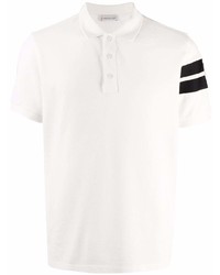 Moncler Logo Patch Striped Sleeve Polo Shirt