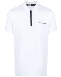 Karl Lagerfeld Logo Print Cotton Polo Shirt