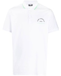 Karl Lagerfeld Logo Print Short Sleeve Polo Shirt