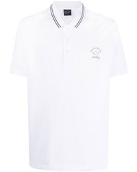 Paul & Shark Logo Print Short Sleeve Polo Shirt