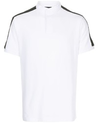 Emporio Armani Logo Trim Band Collar Polo Shirt