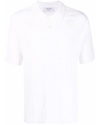 Marine Serre Lunar Pointelle Knit Polo Shirt