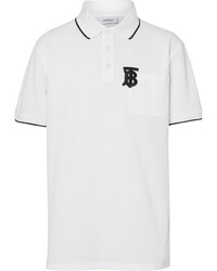 Burberry Monogram Motif Tipped Cotton Piqu Polo Shirt