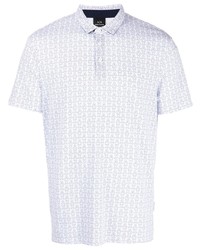 Armani Exchange Monogram Pattern Cotton Polo Shirt