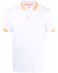 Sun 68 Motif Embroidered Polo Shirt