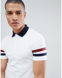 ASOS DESIGN Muscle Fit Polo With Contrast Sleeve Stripe