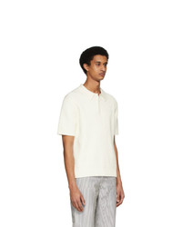 Helmut Lang Off White Cable Polo