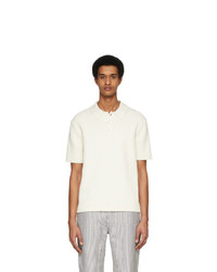 Helmut Lang Off White Cable Polo