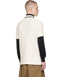 Fred Perry Off White Half Zip Polo