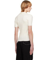 Dion Lee Off White Lace Up Polo