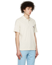 Ps By Paul Smith Off White Organic Cotton Polo