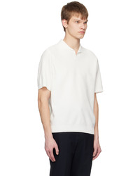 Solid Homme Off White Ribbed Polo