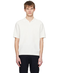 Solid Homme Off White Ribbed Polo
